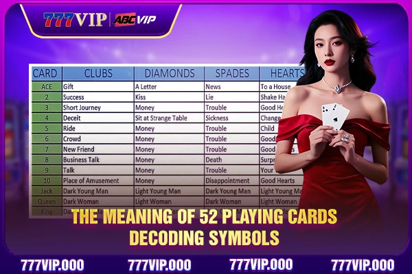 The meaning of 52 playing cards according to each suit